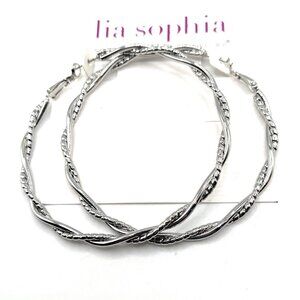 DOUBLE TAKE Retired lia sophia Hoop earrings Lever-Back Earrings